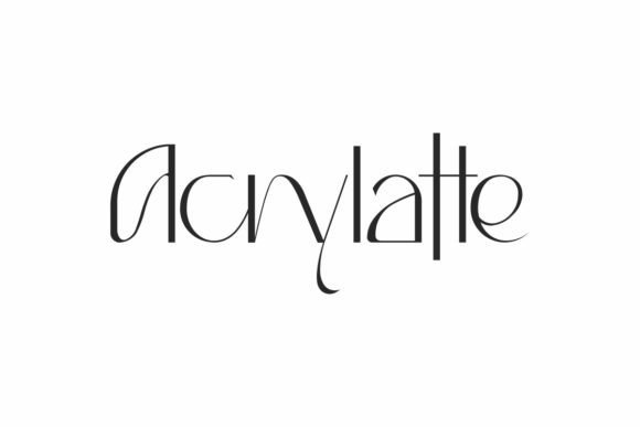 Acrylatte: A Luxurious Display Font for Editorial Design