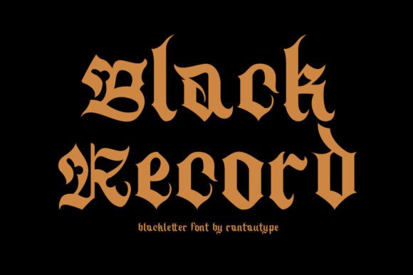Blackrecord: A Mystical Blackletter Font for Handmade Creators