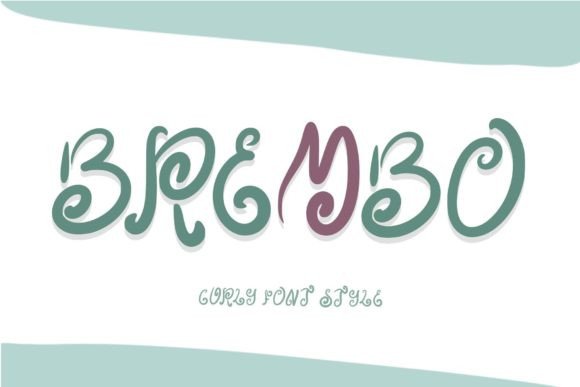 Brembo Font: A Curly, Elegant Display Typeface for Playful Branding