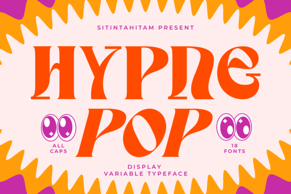 Hypne Pop: A Retro-Funk Display Font for Editorial Impact