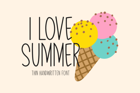 I Love Summer: A Friendly Handwritten Display Font for Warm Brand Identities