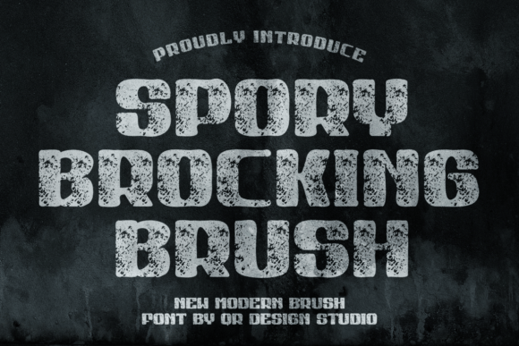 Spory Brocking Brush: A Bold Display Font for Handmade Brands
