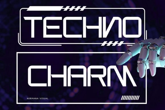 Techno Charm: A Futuristic Display Font for Digital Branding